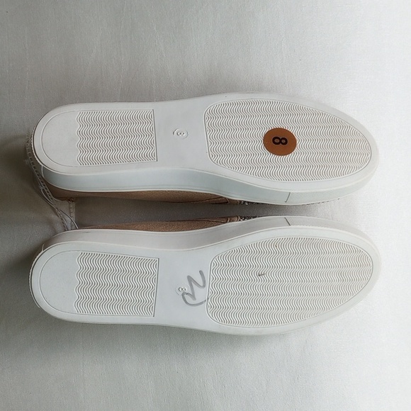 NWOT Carlos Pave' Studded Loafers Slip-On Shoes 8 Light Gold - Picture 6 of 7